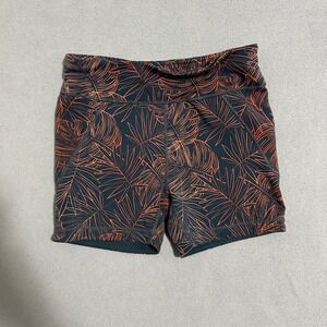 Title Nine Mid Rise Mad Dash Reversible Shorts 4"  Aloha Womens Size Small
